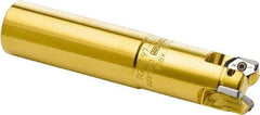 Seco - 32mm Cutting Diam, 32mm Shank Diam, 7.5mm Max Depth of Cut, Straight Shank Indexable Copy End Mill - 2 Inserts, XP.. 12 Insert, R217.97 Toolholder, Through Coolant - Apex Tool & Supply