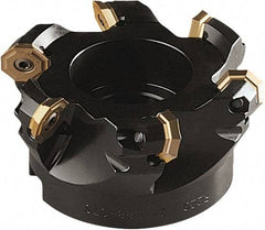 Seco - 137mm Cut Diam, 40mm Arbor Hole, 5mm Max Depth of Cut, 43° Indexable Chamfer & Angle Face Mill - 8 Inserts, OF.. 0704 Insert, Right Hand Cut, 8 Flutes, Series OctoMill - Apex Tool & Supply