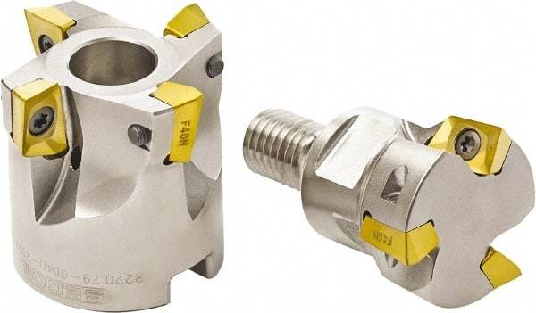 Seco - 94° Lead Angle, 25mm Min Cut Diam, 7mm Max Depth of Cut, Indexable Chamfer and Angle End Mill - 2 Inserts, XO.. 1204.. Insert Style, Through Coolant, Modular Connection - Apex Tool & Supply