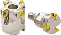 Seco - 94° Lead Angle, 25mm Min Cut Diam, 7mm Max Depth of Cut, Indexable Chamfer and Angle End Mill - 2 Inserts, XO.. 1204.. Insert Style, Through Coolant, Modular Connection - Apex Tool & Supply