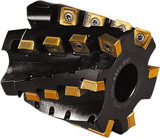 Seco - 24 Inserts, 80mm Cut Diam, 32mm Arbor Diam, 68mm Max Depth of Cut, Indexable Square-Shoulder Face Mill - 85mm High, AC.. 1506 & SCET 1206 Insert Compatibility - Apex Tool & Supply