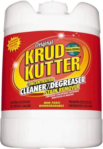 Krud Kutter - 5 Gal Bucket Cleaner/Degreaser - Liquid, Water-Based, Mild - Apex Tool & Supply