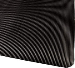 PRO-SAFE - 3' Long x 2' Wide, Dry Environment, Anti-Fatigue Matting - Black, Vinyl with Vinyl Sponge Base, Beveled on 4 Sides - Apex Tool & Supply