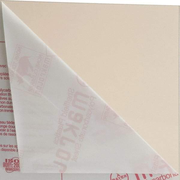 Made in USA - 1/4" Thick x 2' Wide x 2' Long, Polycarbonate Sheet - Bronze, Rockwell R-118 Hardness, ±10% Tolerance - Apex Tool & Supply