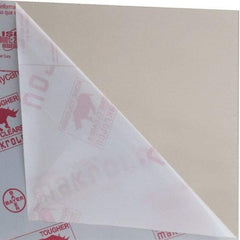 Made in USA - 3/16" Thick x 4' Wide x 8' Long, Polycarbonate Sheet - Gray, Rockwell R-118 Hardness, ±10% Tolerance - Apex Tool & Supply