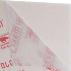 Made in USA - 1/4" Thick x 2' Wide x 51" Long, Polycarbonate Sheet - White, Rockwell R-118 Hardness, ±10% Tolerance - Apex Tool & Supply
