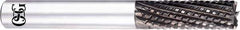 OSG - 1/4" Diam, 3/4" LOC, Square End, Solid Carbide Diamond Pattern Router Bit - 2-1/2" OAL, 1/4" Shank Diam, Use on Carbon Fiber, Honeycomb Core, Carbon - Apex Tool & Supply