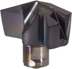 Iscar - Series ICP, 0.48" Diam Grade IC908 140° Replaceable Drill Tip - Carbide, TiAlN Finish, 12 Seat Size, Through Coolant - Apex Tool & Supply