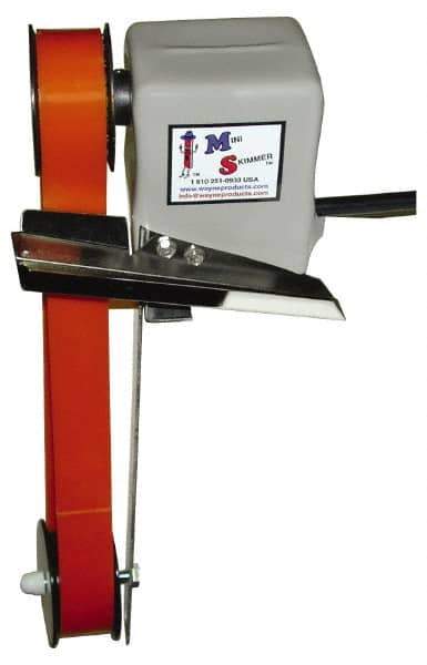 Mini-Skimmer - 8" Reach, 0.25 GPH Oil Removal Capacity, 115 Max Volt Rating, Belt Oil Skimmer - 40 to 125°F - Apex Tool & Supply