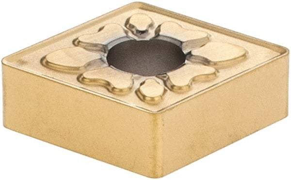 Seco - CNMG432 MF4 Grade CP500 Carbide Turning Insert - TiAlN/TiN Finish, 80° Diamond, 1/2" Inscr Circle, 3/16" Thick, 1/32" Corner Radius - Apex Tool & Supply