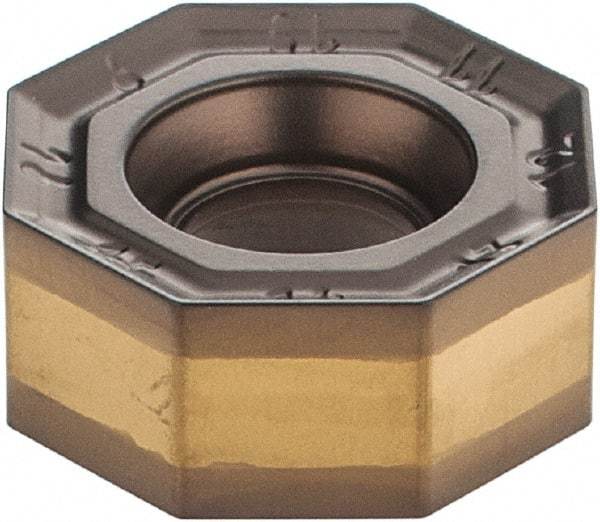 Iscar - ONMU050505 Grade IC5100 Carbide Milling Insert - TiCN/Al2O3 Finish, 0.2047" Thick, 13mm Inscribed Circle, 0.5mm Corner Radius - Apex Tool & Supply