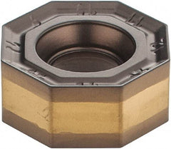 Iscar - ONMU050505 Grade IC5100 Carbide Milling Insert - TiCN/Al2O3 Finish, 0.2047" Thick, 13mm Inscribed Circle, 0.5mm Corner Radius - Apex Tool & Supply