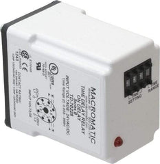 Macromatic - 8 Pin, 999 hr Delay, Multiple Range DPDT Time Delay Relay - 10 Contact Amp, 24 VAC/VDC, Pushbutton Thumbwheel - Apex Tool & Supply