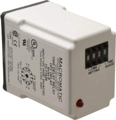 Macromatic - 11 Pin, 999 hr Delay, Multiple Range DPDT Time Delay Relay - 10 Contact Amp, 24 VAC/VDC, Pushbutton Thumbwheel - Apex Tool & Supply