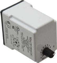 Macromatic - 8 Pin, Multiple Range DPDT Time Delay Relay - 10 Contact Amp, 240 VAC, Knob - Apex Tool & Supply