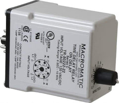 Macromatic - 8 Pin, 10 min Delay, Multiple Range DPDT Time Delay Relay - 10 Contact Amp, 120 VAC/VDC, Knob - Apex Tool & Supply
