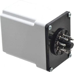 Macromatic - 8 Pin, Multiple Range DPDT Time Delay Relay - 10 Contact Amp, 120 VAC/VDC, Knob - Apex Tool & Supply