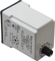 Macromatic - 8 Pin, Multiple Range DPDT Time Delay Relay - 10 Contact Amp, 24 VAC/VDC, Knob - Apex Tool & Supply
