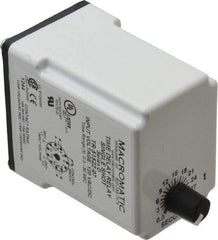 Macromatic - 11 Pin, Multiple Range DPDT Time Delay Relay - 10 Contact Amp, 120 VAC/VDC, Knob - Apex Tool & Supply