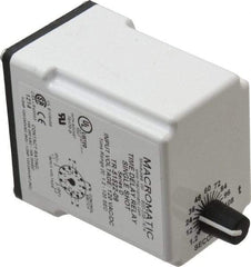 Macromatic - 11 Pin, Multiple Range DPDT Time Delay Relay - 10 Contact Amp, 120 VAC/VDC, Knob - Apex Tool & Supply