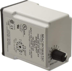 Macromatic - 11 Pin, 10 min Delay, Multiple Range DPDT Time Delay Relay - 10 Contact Amp, 120 VAC/VDC, Knob - Apex Tool & Supply