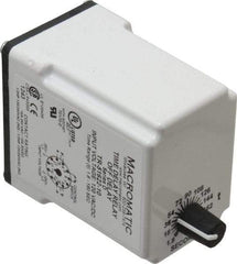 Macromatic - 11 Pin, Multiple Range DPDT Time Delay Relay - 10 Contact Amp, 120 VAC/VDC, Knob - Apex Tool & Supply