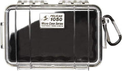 Pelican Products, Inc. - 5-1/16" Wide x 3-1/8" High, Clamshell Hard Case - Clear/Black, Polycarbonate - Apex Tool & Supply
