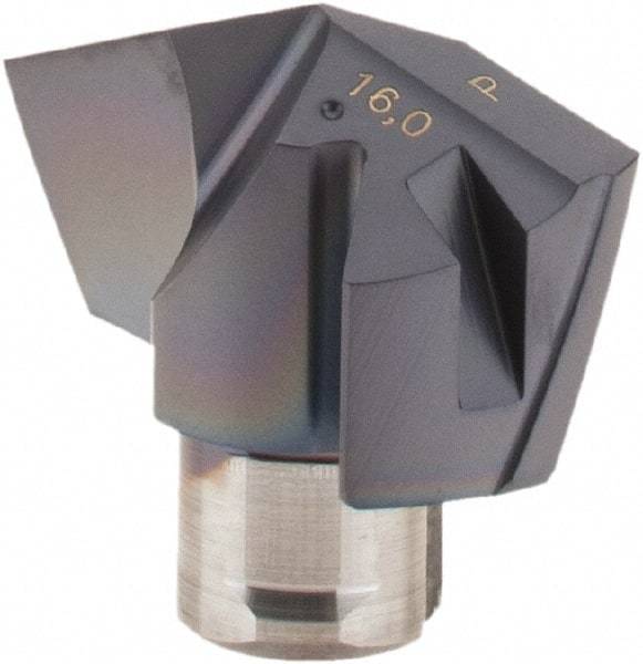 Iscar - Series ICP, 16mm Diam Grade IC908 140° Replaceable Drill Tip - Carbide, TiAlN Finish, 16 Seat Size - Apex Tool & Supply