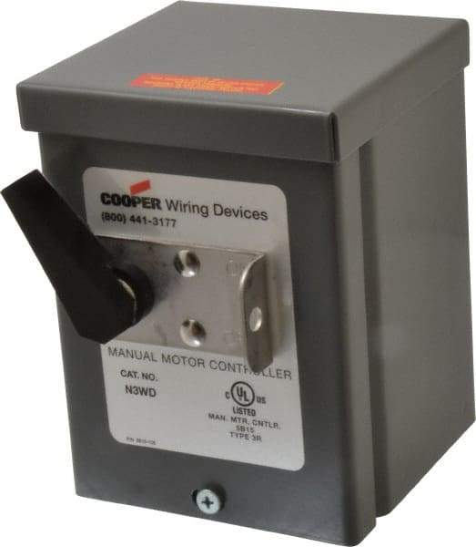 Cooper Wiring Devices - Steel Pushbutton Switch Enclosure - 3 NEMA Rated - Apex Tool & Supply