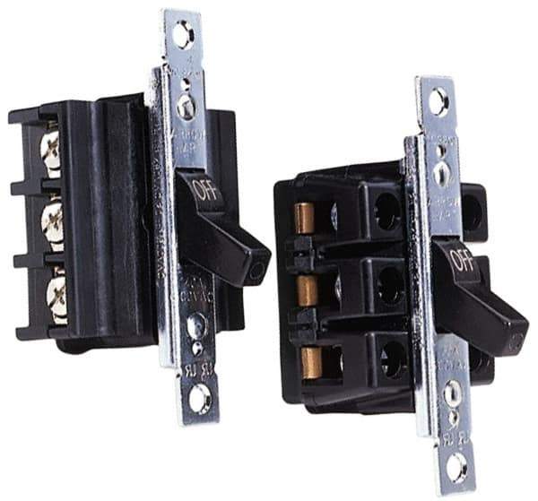 Cooper Wiring Devices - 2 Poles, 40 Amp, DPST, NEMA, Open Toggle Manual Motor Starter - 56.64mm Wide x 42.16mm Deep x 95.25mm High, 15 hp, CSA C22.2 No. 14, NEMA 1 & UL 508 - Apex Tool & Supply