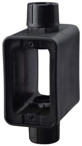 Cooper Wiring Devices - 1 Gang, Thermoplastic Rectangle Portable Outlet Box - 6-1/2" Overall Height x 4-1/4" Overall Width x 2-5/8" Overall Depth, Weather Resistant - Apex Tool & Supply