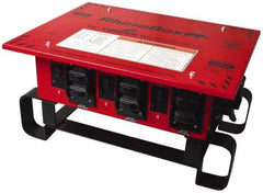 Cooper Wiring Devices - 8 Outlet, 125/240 Volt, 50 Amp Rating, Stand Alone Unit, Automatic, Industrial Distribution Center - Reinforced Metal Housing, 3 Front Outlets, Power Distribution Center with GFCI Protection - Apex Tool & Supply