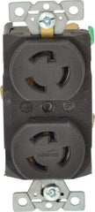Cooper Wiring Devices - 277 VAC, 15 Amp, L7-15R NEMA, Receptacle - 2 Poles, 3 Wire, Female End, Black - Apex Tool & Supply