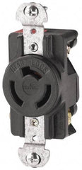 Cooper Wiring Devices - 125/250 VAC, 20 Amp, NonNEMA, Ungrounded Receptacle - 3 Poles, 3 Wire, Female End, Black - Apex Tool & Supply