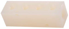 Made in USA - 3/8" Inlet, 1/4" Outlet Manifold - 4.12" Long x 1-1/4" Wide x 1-1/4" High, 0.2" Mount Hole, 2 Inlet Ports, 4 Outlet Ports - Apex Tool & Supply