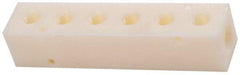 Made in USA - 3/8" Inlet, 1/4" Outlet Manifold - 5.88" Long x 1-1/4" Wide x 1-1/4" High, 0.2" Mount Hole, 2 Inlet Ports, 6 Outlet Ports - Apex Tool & Supply