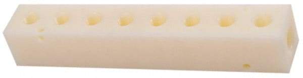 Made in USA - 1/4" Inlet, 1/8" Outlet Manifold - 6-1/4" Long x 1" Wide x 1" High, 0.17" Mount Hole, 2 Inlet Ports, 8 Outlet Ports - Apex Tool & Supply