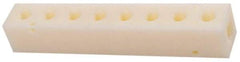 Made in USA - 3/8" Inlet, 1/4" Outlet Manifold - 7.63" Long x 1-1/4" Wide x 1-1/4" High, 0.2" Mount Hole, 2 Inlet Ports, 8 Outlet Ports - Apex Tool & Supply