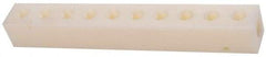 Made in USA - 1/2" Inlet, 3/8" Outlet Manifold - 10-3/4" Long x 1-1/2" Wide x 1-1/2" High, 0.2" Mount Hole, 2 Inlet Ports, 10 Outlet Ports - Apex Tool & Supply