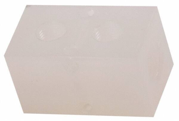 Made in USA - 1/2" Inlet, 3/8" Outlet Manifold - 2-3/4" Long x 1-1/2" Wide x 1-1/2" High, 0.2" Mount Hole, 2 Inlet Ports, 2 Outlet Ports - Apex Tool & Supply