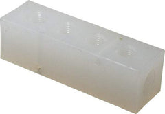 Made in USA - 3/8" Inlet, 1/4" Outlet Manifold - 4.12" Long x 1-1/4" Wide x 1-1/4" High, 0.2" Mount Hole, 2 Inlet Ports, 4 Outlet Ports - Apex Tool & Supply