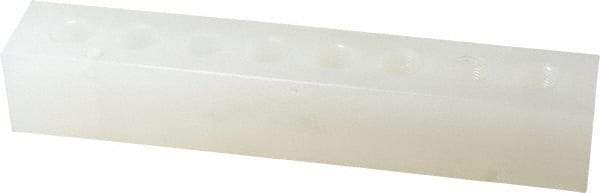 Made in USA - 1/2" Inlet, 3/8" Outlet Manifold - 8-3/4" Long x 1-1/2" Wide x 1-1/2" High, 0.2" Mount Hole, 2 Inlet Ports, 8 Outlet Ports - Apex Tool & Supply