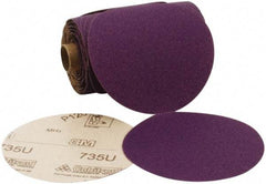 3M - 5" Diam, 180 Grit Ceramic Adhesive PSA Disc - Very Fine Grade, Purple, C Weighted Backing, Flexible, 12,000 Max RPM, Use with Random Orbital Sanders - Apex Tool & Supply