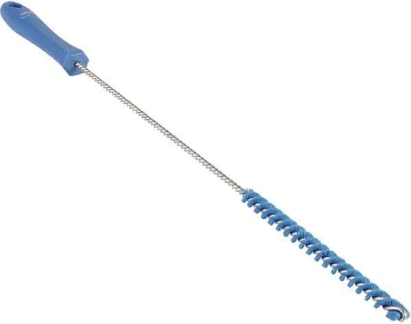 Vikan - 0.4" Diam Polyester Valve Brush - 19-5/8" OAL, 5-11/16" Head Length, Polypropylene & Stainless Steel Handle - Apex Tool & Supply