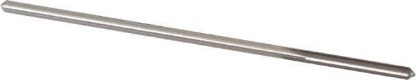 Made in USA - 0.134" Cobalt 4 Flute Chucking Reamer - Straight Flute, 0.119" Straight Shank, 7/8" Flute Length, 3-1/2" OAL - Apex Tool & Supply