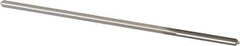 Made in USA - 0.134" Cobalt 4 Flute Chucking Reamer - Straight Flute, 0.119" Straight Shank, 7/8" Flute Length, 3-1/2" OAL - Apex Tool & Supply
