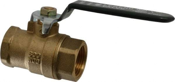 Legend Valve - 3/4" Pipe, Full Port, Brass Full Port Ball Valve - Bi-Directional, FNPT x FNPT Ends, Quarter Turn Handle, 600 WOG, 150 WSP - Apex Tool & Supply
