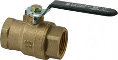 Legend Valve - 1" Pipe, Full Port, Brass Full Port Ball Valve - Bi-Directional, FNPT x FNPT Ends, Quarter Turn Handle, 600 WOG, 150 WSP - Apex Tool & Supply