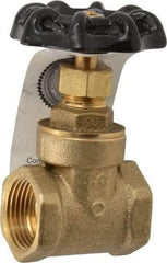 Legend Valve - 3/4" Pipe, Class 200, FNPT x FNPT Brass Solid Wedge Gate Valve - 200 WOG, 1 WSP, Bolted Bonnet, For Use with Potable Water Applications - Apex Tool & Supply