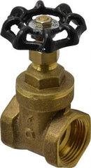 Legend Valve - 1" Pipe, Class 200, FNPT x FNPT Brass Solid Wedge Gate Valve - 200 WOG, 1 WSP, Bolted Bonnet, For Use with Potable Water Applications - Apex Tool & Supply